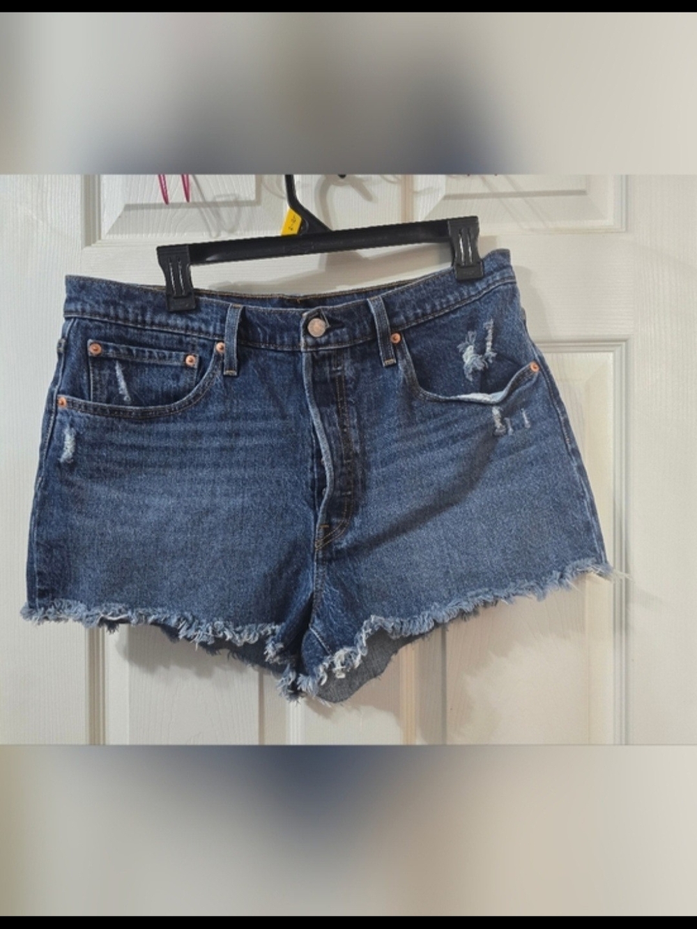 Levis 501 Cut Off Denim Shorts Size 32